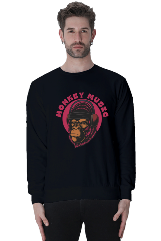 Monkey Music Sweatshirt: Comfort, Craftsmanship, Style - Cotton Melange Blend