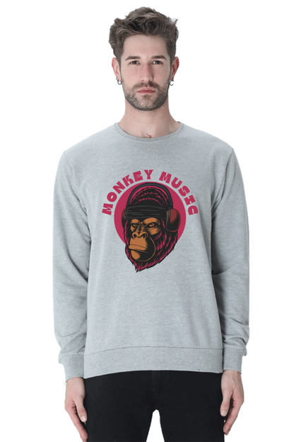 Monkey Music Sweatshirt: Comfort, Craftsmanship, Style - Cotton Melange Blend